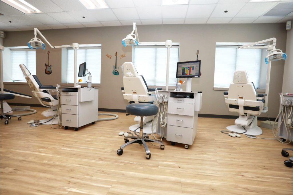 Office chairs and dental stations